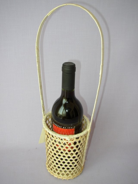 Bambusový košík na 1 láhev