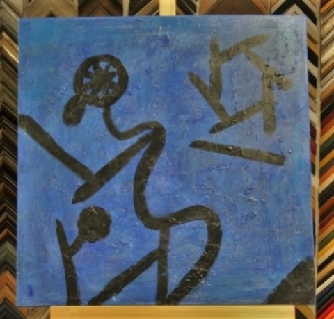 Obraz modrý 75x75 cm